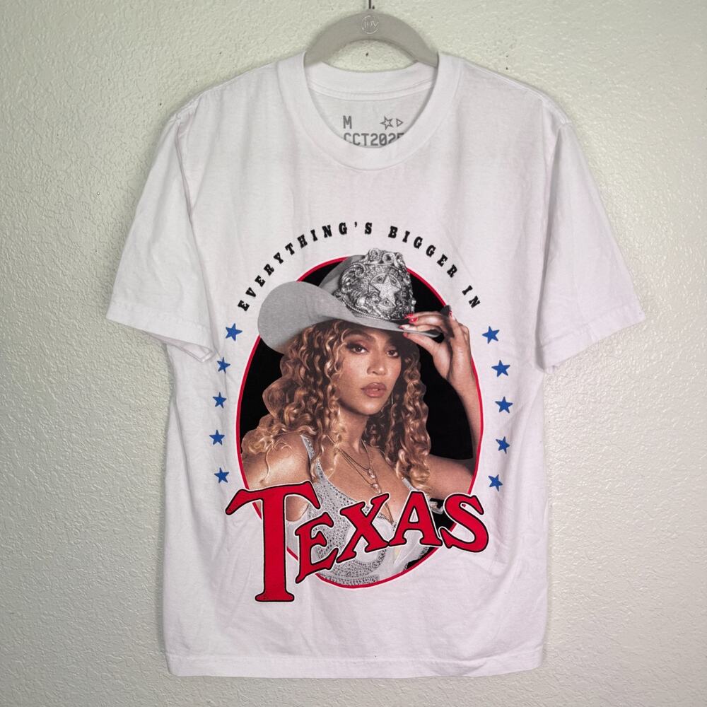 Beyonce Cowboy Carter Tour Shirt Medium Everything Bigger in Texas Houston Merch